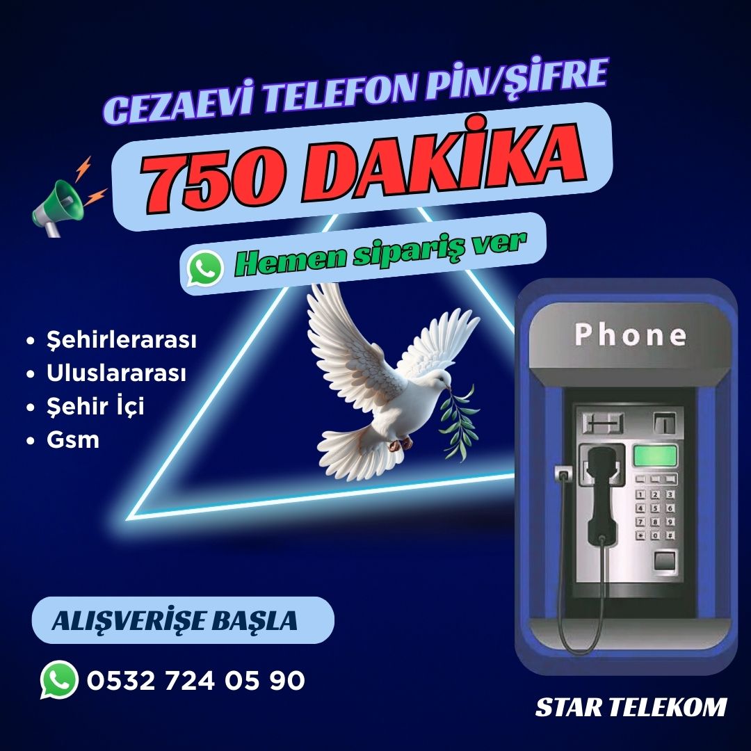 Açık Cezaevi Telefon Kartı 750 Dakika